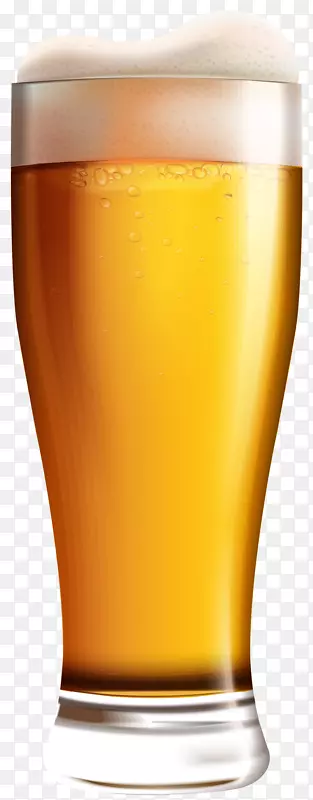小麦啤酒花夹艺术-玻璃配啤酒PNG剪贴画形象