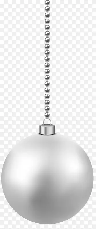 黑白照明灯具-白色圣诞吊球