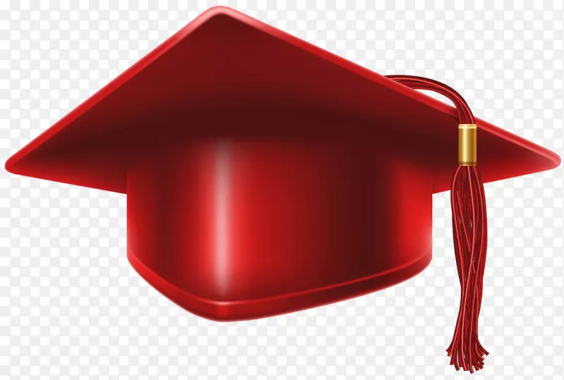 红色毕业帽PNG剪贴画图片