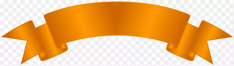 角字体-橙色横幅剪贴画PNG图像