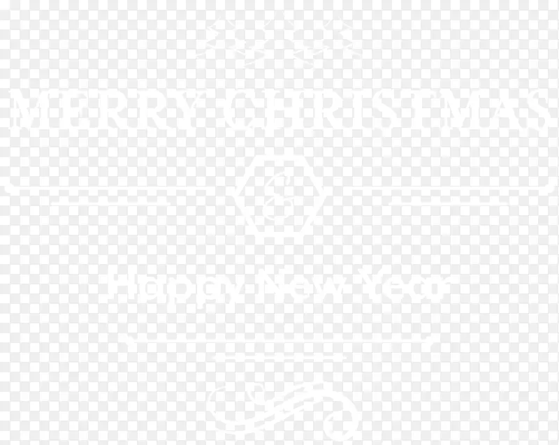 黑白点角图案-圣诞快乐，新年快乐，PNG剪贴画