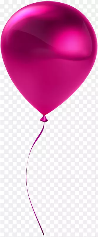 红心气球-单色粉色气球透明夹子艺术