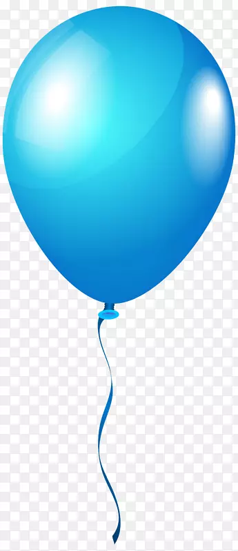 气球蓝色剪贴画-单只蓝气球PNG剪贴画