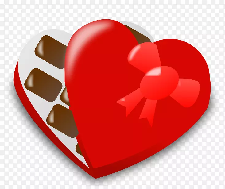 情人节糖果巧克力心夹艺术-情人节巧克力PNG剪贴画