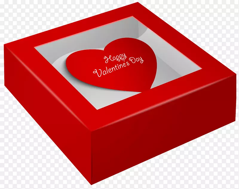 情人节礼物心脏剪贴画-情人节快乐盒PNG剪贴画-艺术图片