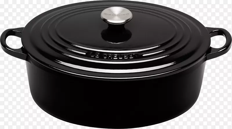 烹饪炊具和面包器慢速炊具铸铁砂锅-烹饪锅png形象