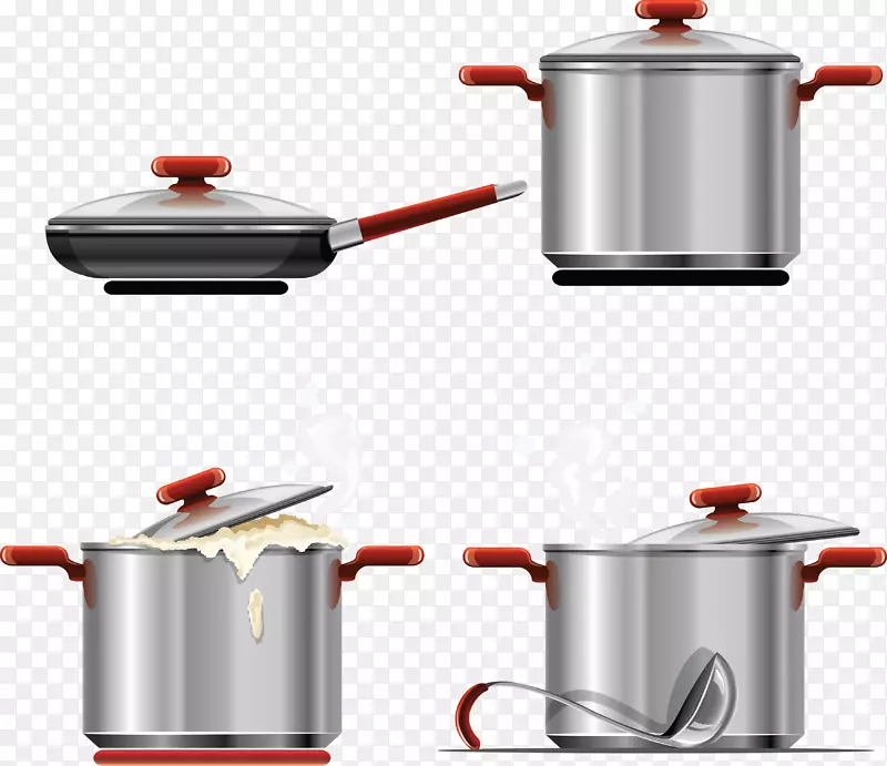 厨具和面包器厨具图解-烹饪锅PNG形象