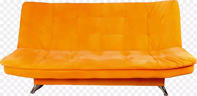 沙发家具椅子客厅-橙色沙发PNG形象