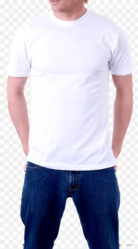 印t-恤亚马逊网站服装-男子穿白色t恤png图片