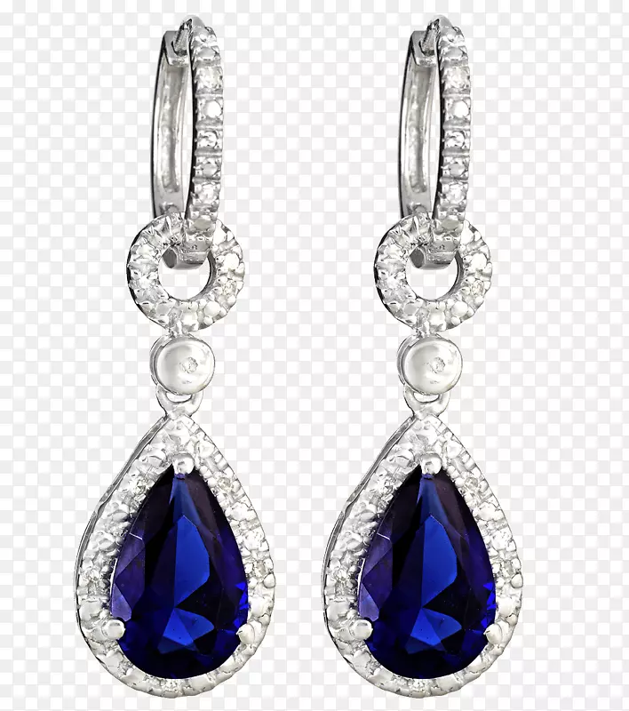 耳环珠宝宝石项链-钻石耳环PNG图像