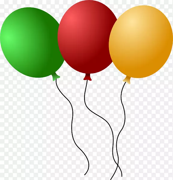 气球派对生日剪贴画-气球PNG形象