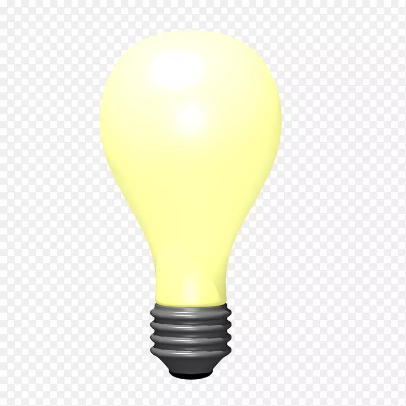 亮黄色能量-灯泡png图像
