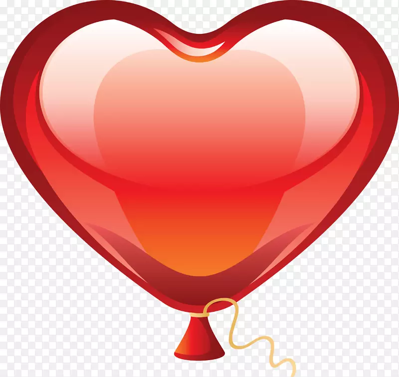 气球心脏夹艺术-气球PNG图像