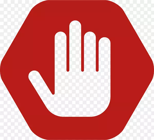 品牌拇指红色字体-标志停止PNG