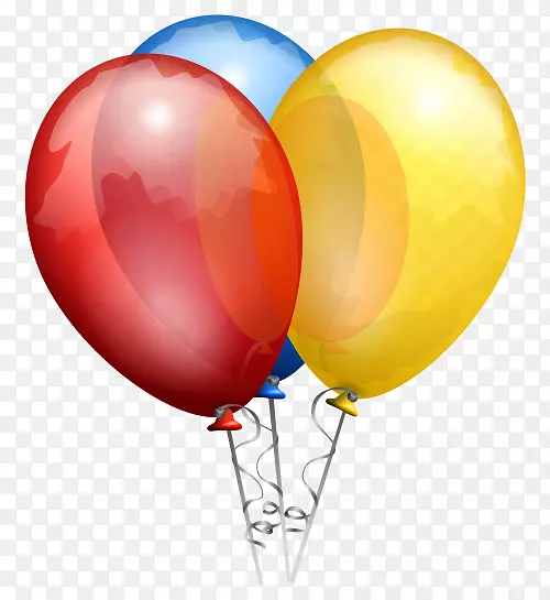 气球生日蛋糕派对剪贴画-气球PNG形象