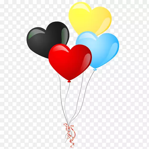 气球心脏图标-气球PNG图像
