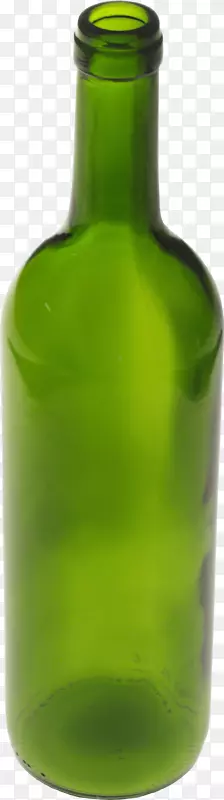 玻璃瓶剪贴画-绿玻璃PNG瓶