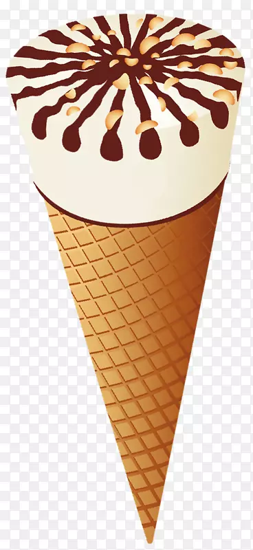 冰淇淋锥巧克力冰淇淋剪贴画-冰淇淋PNG图像
