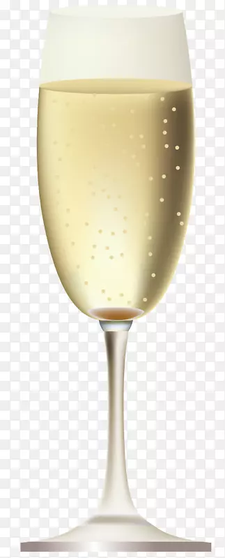 白葡萄酒香槟起泡酒杯-香槟杯PNG