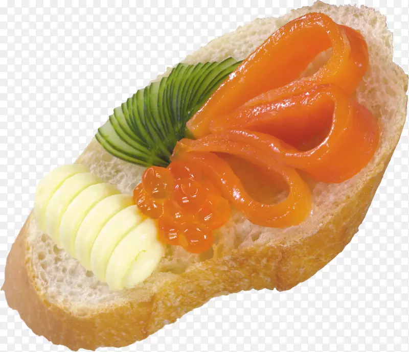 奶油汉堡泡泡鱼作为食物红鱼子酱三明治PNG图片