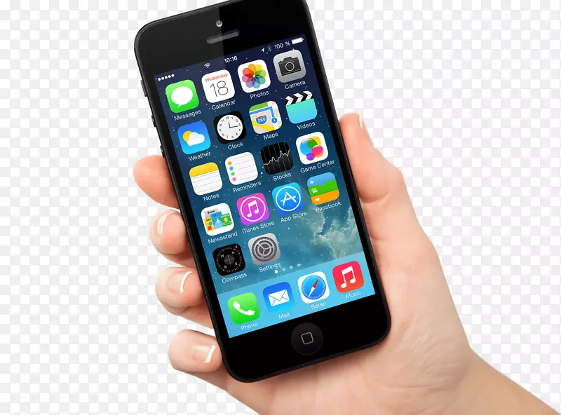 iPhone 8 IOS互联网电话信息-iPhone在手透明PNG图像