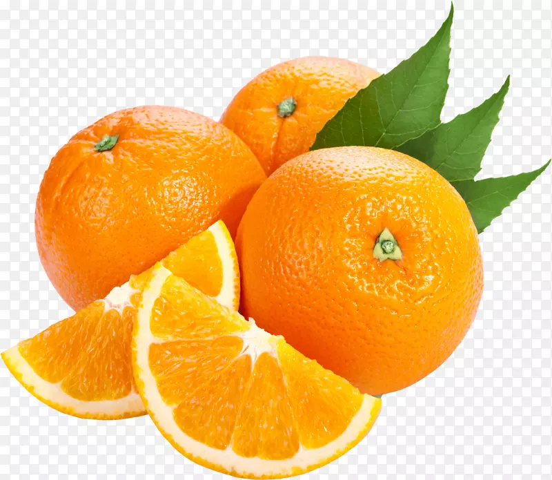 苦橙橘片艺术-橙色PNG图像下载