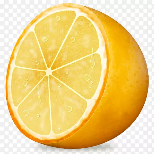 果汁橙柠檬图标-橙色PNG图像下载