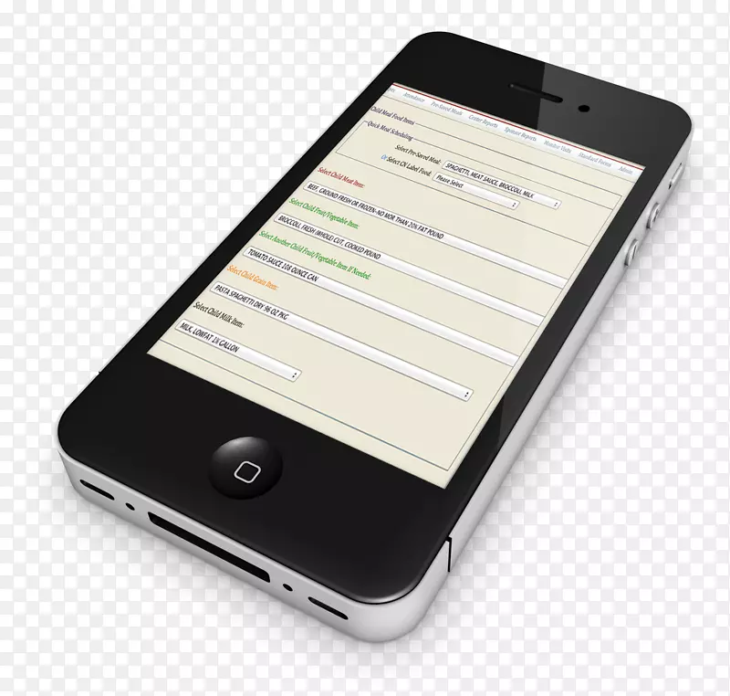 iPhone 4智能手机剪贴画-智能手机PNG剪贴画
