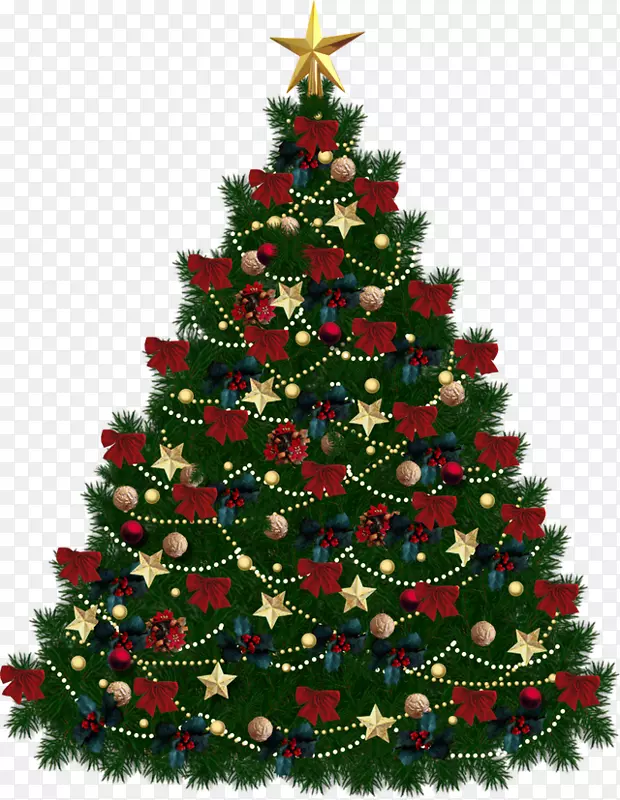 圣诞树剪贴画-圣诞节PNG HD