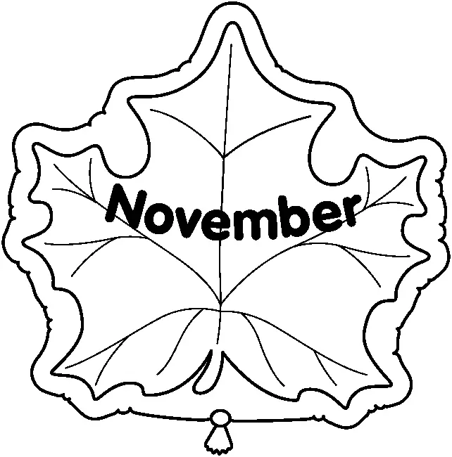 十一月黑白剪贴画-十一月剪贴画