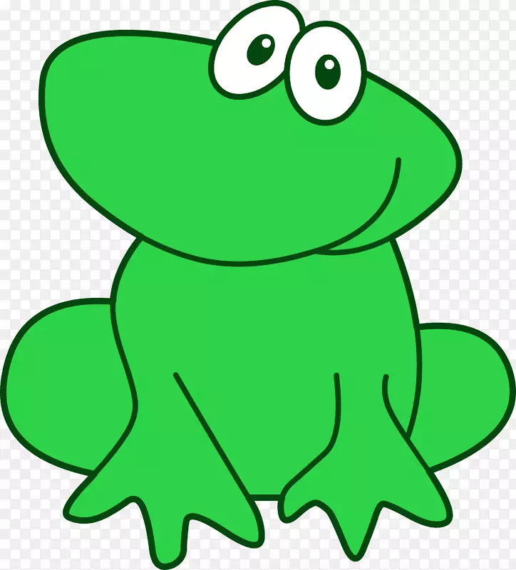青蛙和蟾蜍夹持艺术.绿色剪贴画