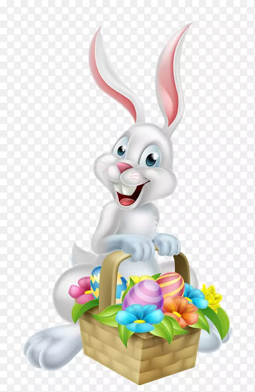 复活节兔子寻找复活节彩蛋插图-带复活节彩蛋的兔子装饰图案