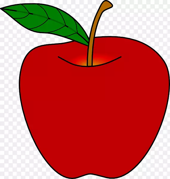 苹果红剪贴画-红色剪贴画