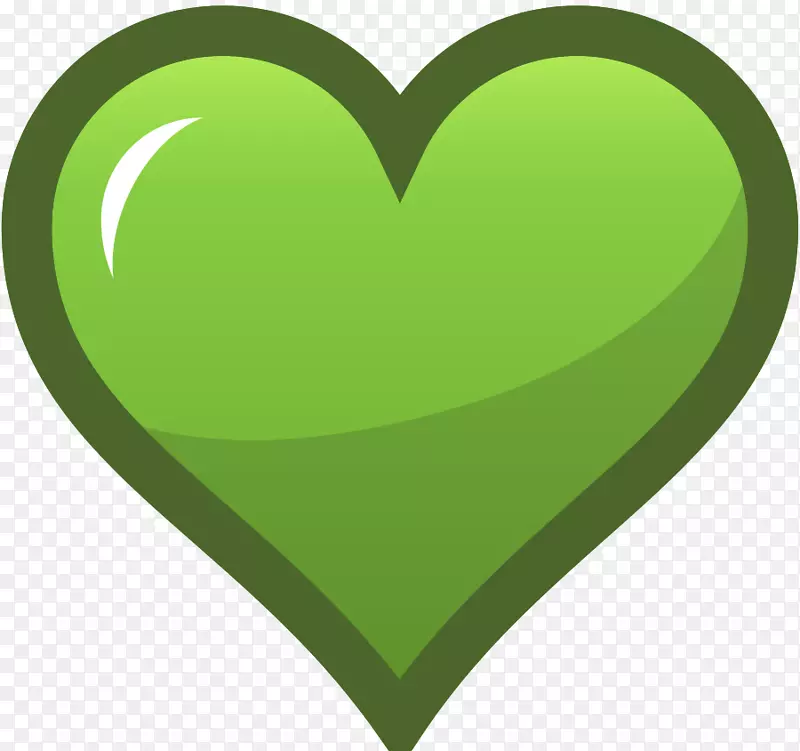 心脏剪贴画-绿色剪贴画
