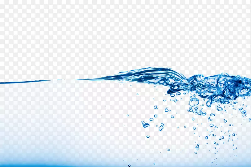 饮用水剪贴画.蓝色水柱元素