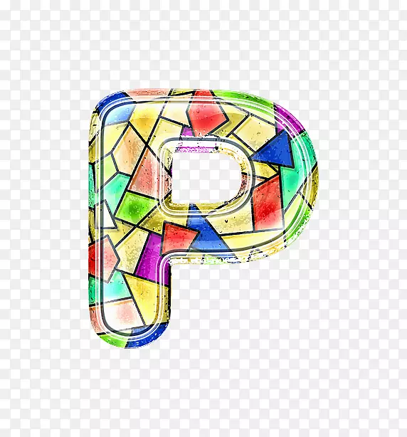 彩色玻璃字母.彩色玻璃字母p
