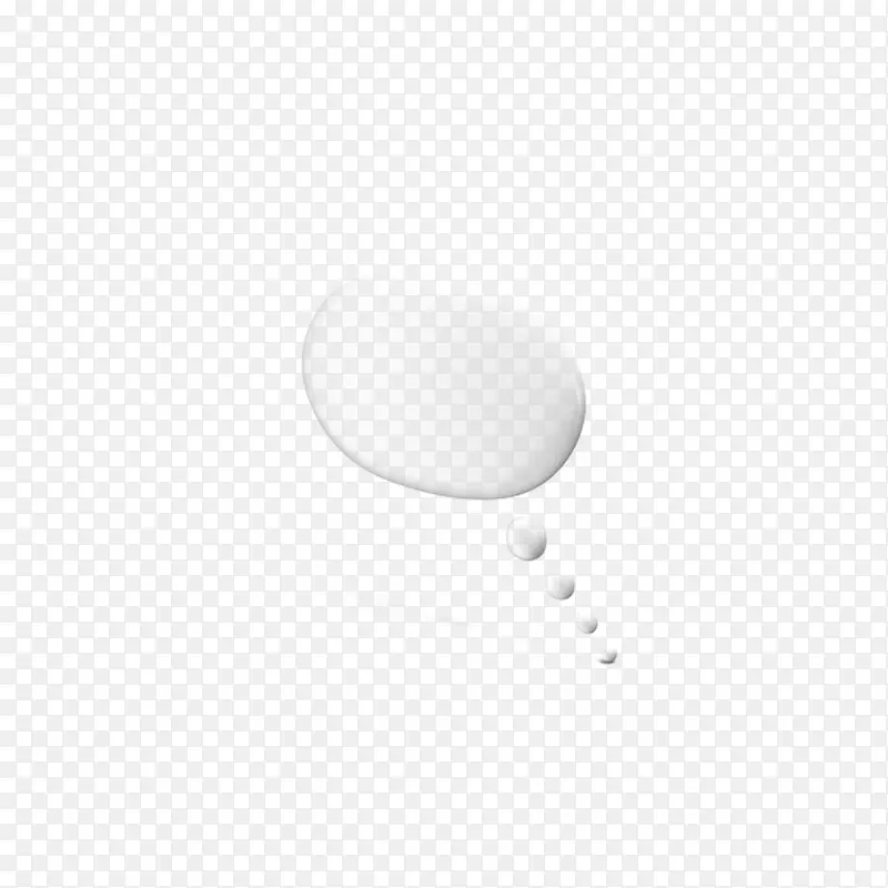 黑白图案-圆形白色思想泡泡