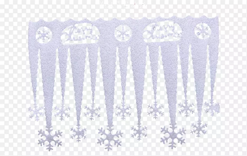 冰雪蓝色图标-白色雪花冰柱