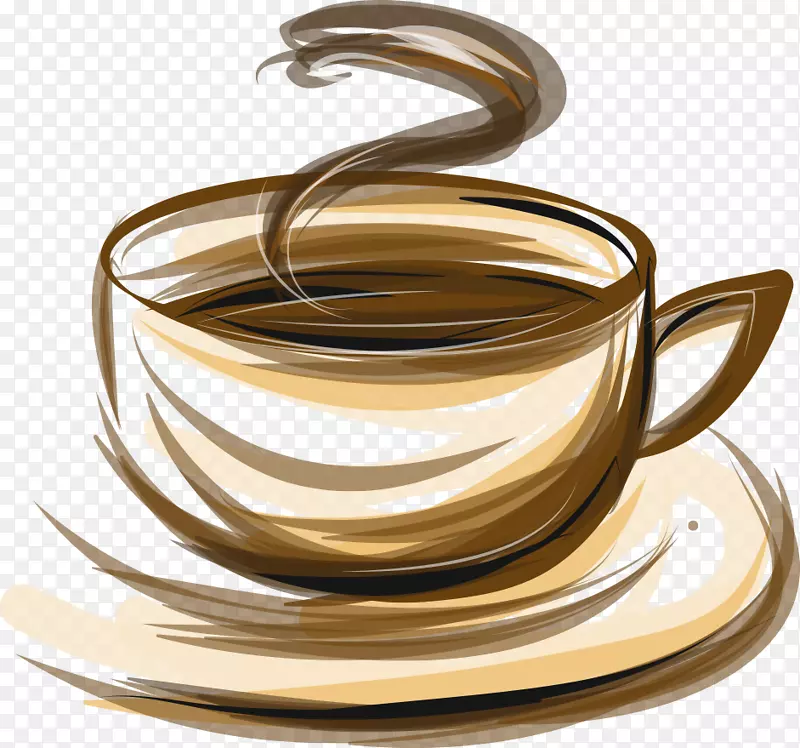 咖啡茶咖啡厅浓咖啡咖啡杯棕色条纹