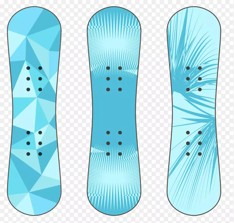 滑雪板几何-蓝色几何背景滑雪板