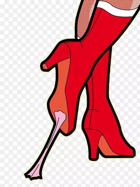 戴安娜王子超级英雄艺术插图-高跟鞋踩在口香糖上