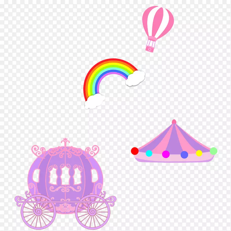 灰姑娘卡通南瓜YouTube-卡通南瓜马车和彩虹气球