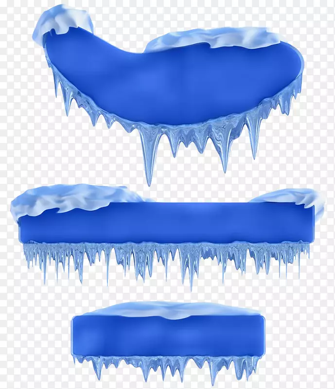 冰冰柱-免费摄影插图-蓝色融化冰柱横幅