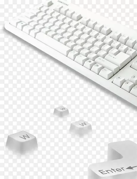 电脑键盘电脑鼠标按钮白色信息键盘