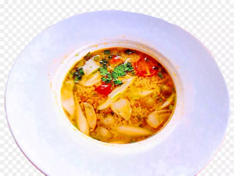 泰国料理汤圆明虾汤酸辣汤街头美食-汤阳公街