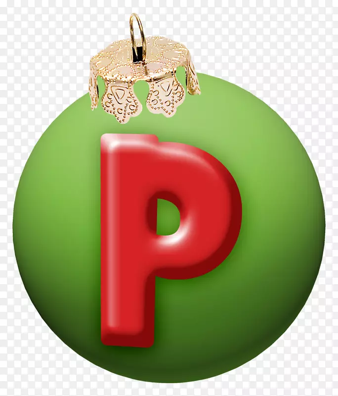 圣诞节字母表字体-圣诞字母p
