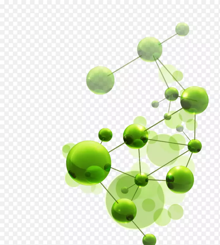 分子插图摄影绿色生物链