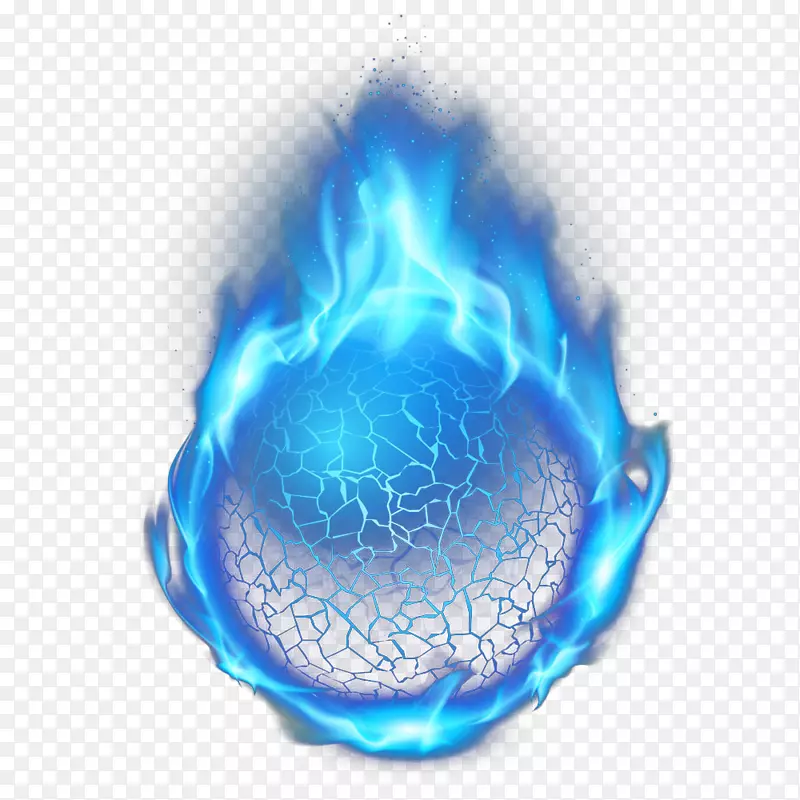 火焰-蓝色火焰球