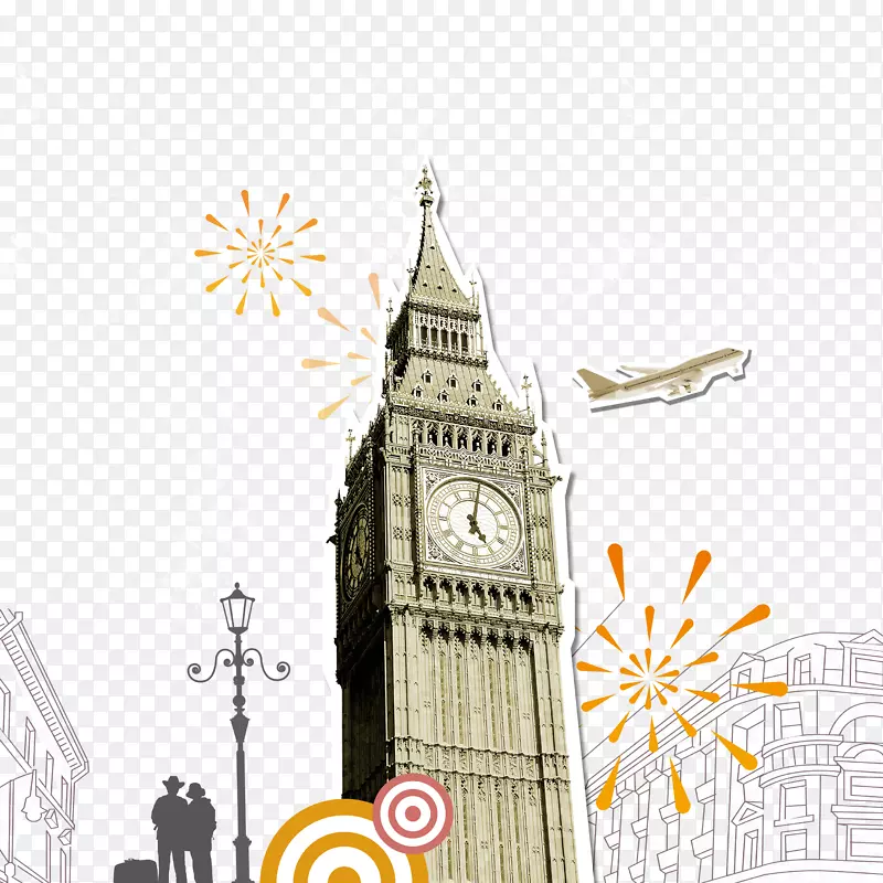 大本钟伦敦插图-英国游客