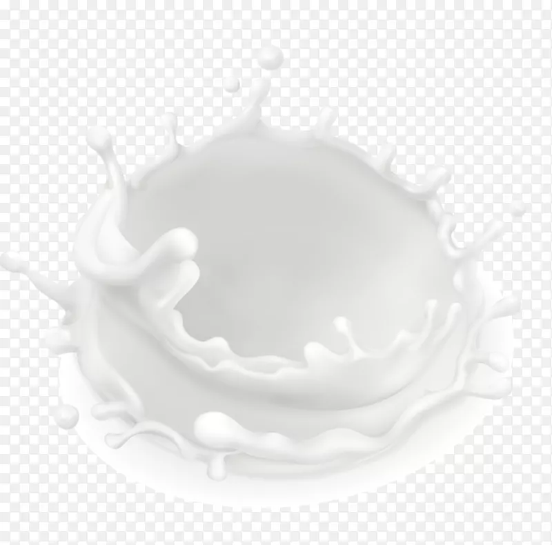白色圆形字体-白色溢出牛奶PNG